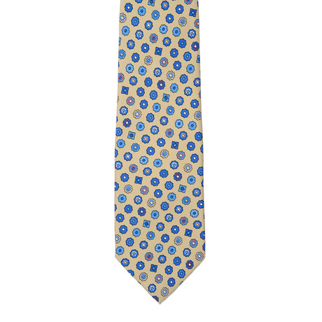 Silk Tie // Yellow + Blue Floral