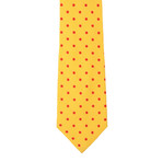 E. Marinella // Silk Tie // Yellow + Red Dot
