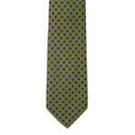 Silk Tie // Green + Blue + Red Print