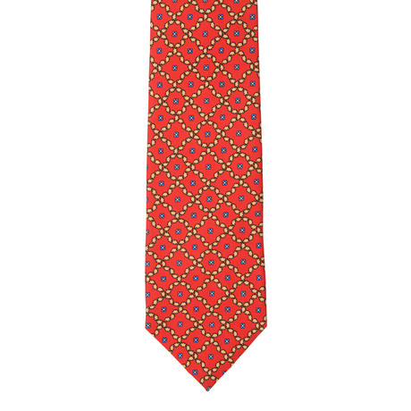 Silk Tie // Red + Yellow Diamond