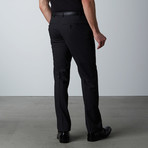 Pierre Balmain // Two Piece Suit // Black Tonal Stripe (Euro: 46)