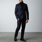Pierre Balmain // Two Piece Suit // Textured Blue Black (Euro: 52)