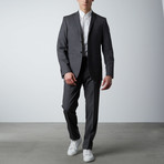 Pierre Balmain // Two Piece Suit // Textured Charcoal (Euro: 52)
