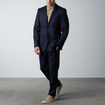 Pierre Balmain // Two Piece Suit // Textured Blue Stripe (Euro: 58)