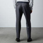 Pierre Balmain // Two Piece Suit // Grey + Blue Stripe (Euro: 46)