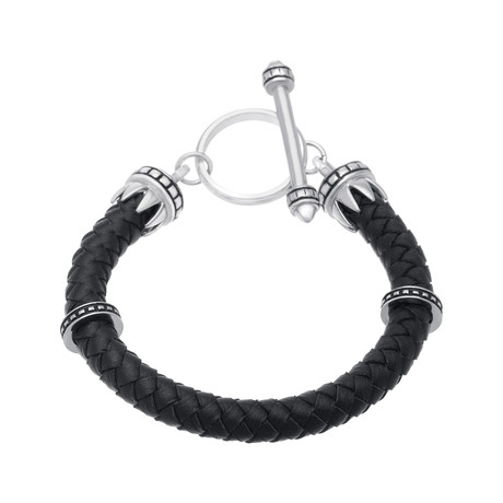 Cully Leather Bracelet // Black