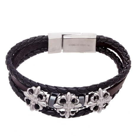Maximilliano Stud Leather Bracelet