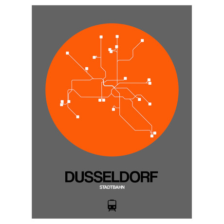 Dusseldorf Subway Map (Orange)