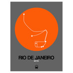 Rio De Janeiro Subway Map (Orange)