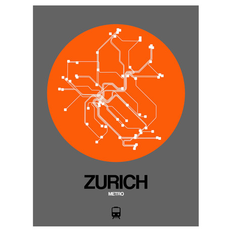 Zurich Subway Map (Orange)