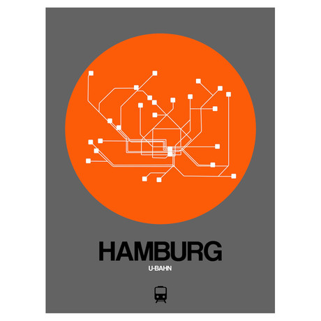 Hamburg Subway Map (Orange)