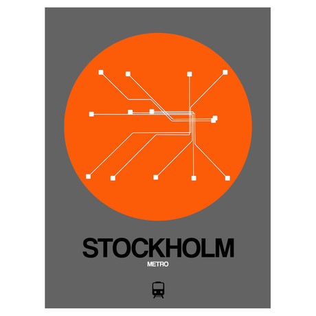 Stockholm Subway Map (Orange)