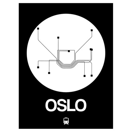 Oslo Subway Map (Orange)