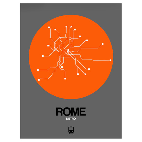 Rome Subway Map (Orange)