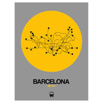 Barcelona Subway Map (Yellow)