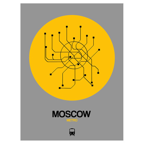 Moscow Subway Map (Yellow)