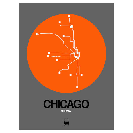 Chicago Subway Map (Orange)