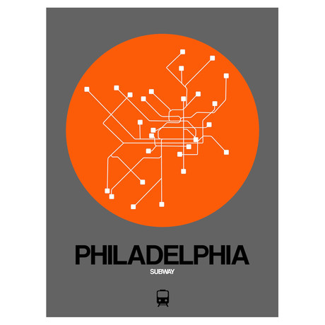 Philadelphia Subway Map (Orange)