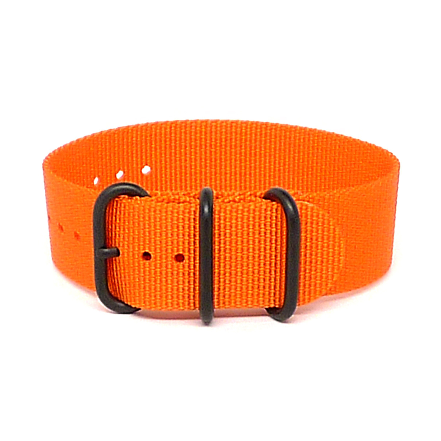 DaLuca Ballistic Nylon NATO 1 Piece Watch Strap // Orange + PVD Buckle ...