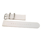 DaLuca Two Piece Ballistic Nylon NATO Watch Strap // White (18mm)