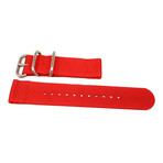 DaLuca Two Piece Ballistic Nylon NATO Watch Strap // Red (18mm)