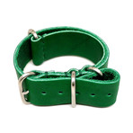 DaLuca NATO Watch Strap // Kelly Green Latigo + Matte Buckle (20mm)