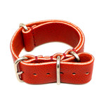 DaLuca NATO Watch Strap // Red Glace Latigo + Matte Buckle (20mm)