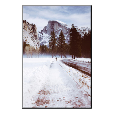 Winter Walk, Half Dome, Yosemite National Park (16"W x 24"H x 0.4"D)