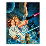 Luke and Leia Swing Into Action (16"W x 20"H x 1.25"D)