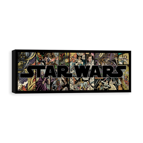 Star Wars Title // Comic Panels (30"W x 10"H x 1.25"D)