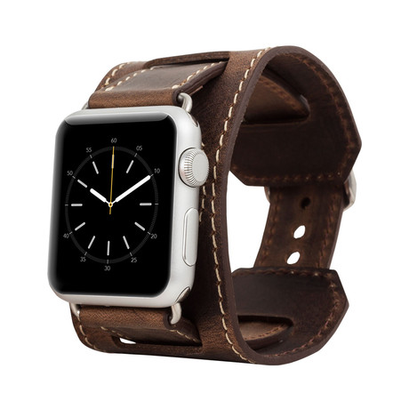 2-in-1 Watch-Cuff Apple Watch Band // 38mm (Antique Coffee)