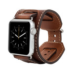 2-in-1 Watch-Cuff Apple Watch Band // 38mm (Antique Coffee)