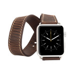 Double Tour Genuine Leather Band // Apple Watch 42mm (Antique Coffee)