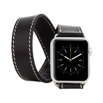 Double Tour Genuine Leather Band // Apple Watch 42mm (Antique Coffee)