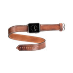 Double Tour Genuine Leather Band // Apple Watch 42mm (Antique Coffee)