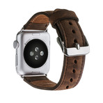 Classic Soft Leather Apple Watch Band // 38mm (Antique Coffee)