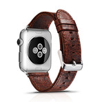 Classic Soft Leather Apple Watch Band // 38mm (Antique Coffee)