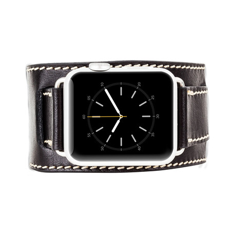 2-in-1 Watch-Cuff Apple Watch Band // 42mm (Antique Coffee)
