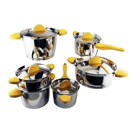 Stacca Cookware Set // Yellow