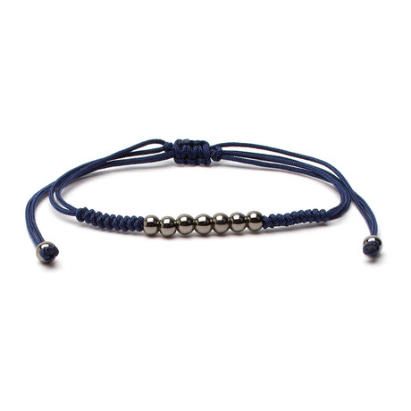 Zen Cord Bracelet // Silver + Navy