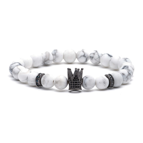 Crown Bracelet // Silver + Polar White
