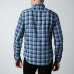 Double Faced Plaid Long-Sleeve Shirt // Indigo (XL)