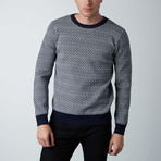 Crosshatch Sweater // Navy (L)