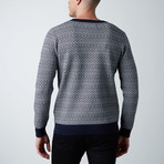 Crosshatch Sweater // Navy (XL)