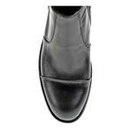 Plain Toe Cap Boot // Black (Euro: 42)
