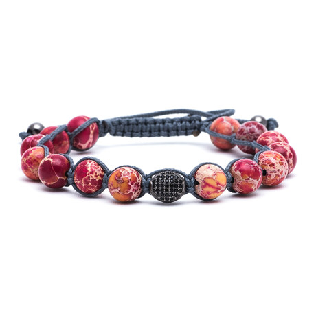 Fabergé Cord Bracelet // Red