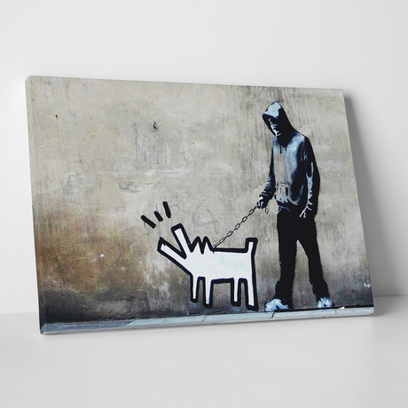 Dog Walker // Gallery Wrapped Canvas (16"W x 20"H x 0.8"D)