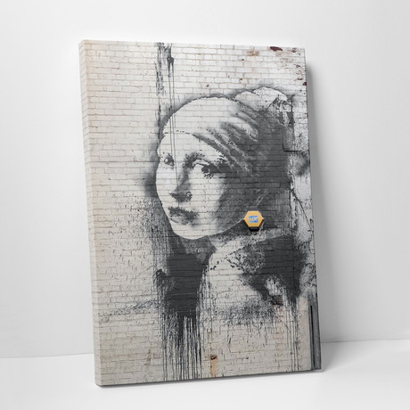 Girl With Earring // Gallery Wrapped Canvas (16"W x 20"H x 0.8"D)