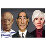Great Artists (Dali, Picasso, Warhol) (18"W x 26"H x 0.75"D)