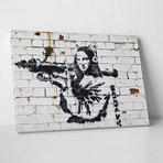 Mona Lisa Bazooka // Gallery Wrapped Canvas (16"W x 20"H x 0.8"D)